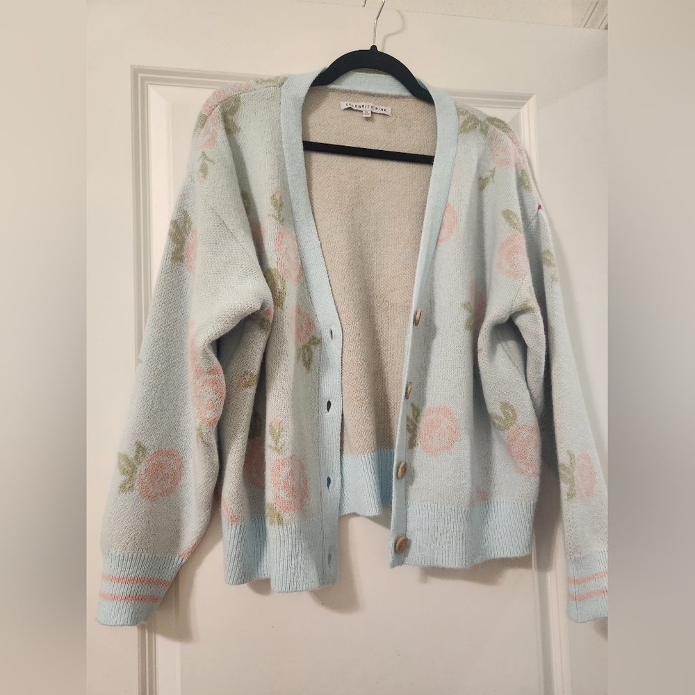 Celebrity Pink Pastel Floral Cardigan